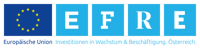 Logo mit EU-Flagge, den Buchstaben EFRE und einem deutschen Text über die EU-Förderung der regionalen Entwicklung.